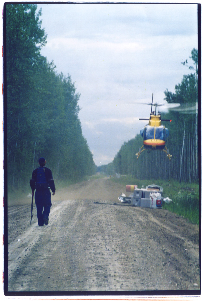 Helicopter on the Road