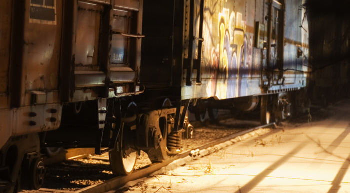 Trains on the Millwood Overpass